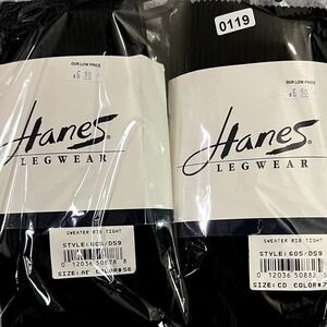 Hanes 2 pck tights Navy (Small) Black (Med) NWT